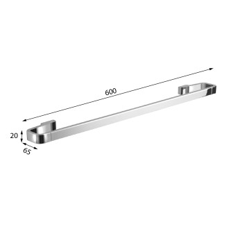 SAMOA držák ručníků 600x65mm, černá mat A8216014