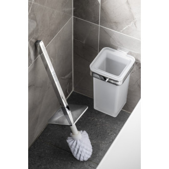 SAMOA WC štětka závěsná, mléčné sklo, chrom A83313