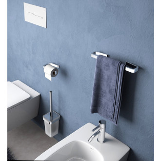 SAMOA WC štětka závěsná, mléčné sklo, chrom A83313