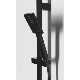 Sprchová souprava hranatá, posuvný držák 700mm, černá mat SC615