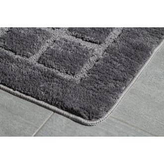 DELHI Koupelnová předložka 50x80cm s protiskluzem, 100% polyester, tmavě šedá 1712300