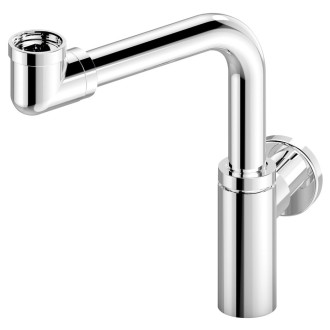 Umyvadlový sifon šetřící místo, 5/4" odpad 32mm, kulatý, chrom SI511-EL
