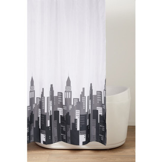 Sprchový závěs 180x200cm, polyester, město ZV030