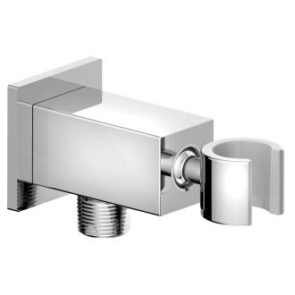 Držák sprchy hranatý, otočný s vyústěním, chrom SG363