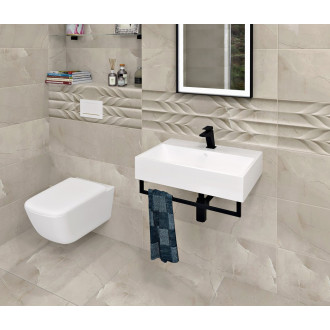 HANG držák ručníků pod umyvadlo 560x98mm, černá mat HG560