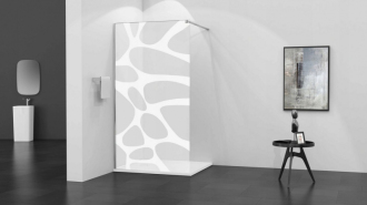 MEXEN KIOTO sprchová stěna walk-in 110x200 cm 8mm bílý vzor - 2, 800-110-000-00-97
