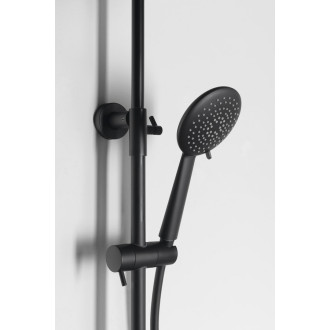 SOLARIS sprchový sloup s termostatickou baterií, černá/měď mat WD139PG