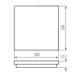 BENO stropní LED svítidlo 260x55x260mm, 24W, černá grafit 33343