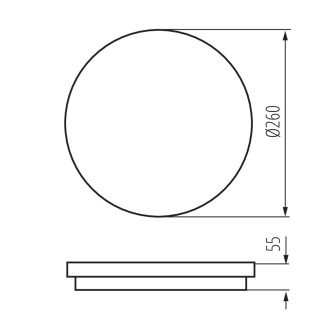 BENO stropní LED svítidlo pr.260x55mm, 24W, bílá 33340