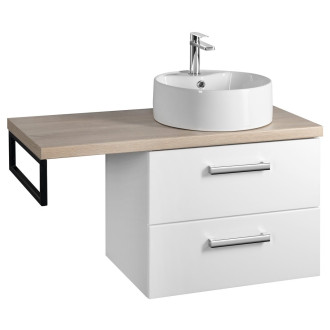 VEGA sestava koupelnového nábytku, š. 97,5 cm, bílá/dub platin VG064-02
