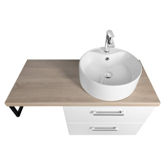 VEGA sestava koupelnového nábytku, š. 97,5 cm, bílá/dub platin VG064-02