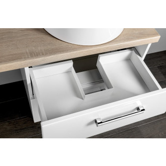 VEGA sestava koupelnového nábytku, š. 97,5 cm, bílá/dub platin VG064-02