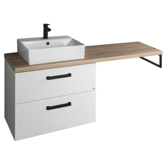 VEGA sestava koupelnového nábytku, š. 125 cm, bílá/dub platin VG064-03