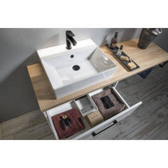 VEGA sestava koupelnového nábytku, š. 125 cm, bílá/dub platin VG064-03