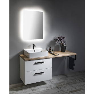 VEGA sestava koupelnového nábytku, š. 125 cm, bílá/dub platin VG064-03