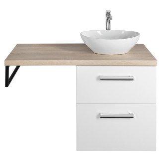 VEGA sestava koupelnového nábytku, š. 97,5 cm, bílá/dub platin VG052-02