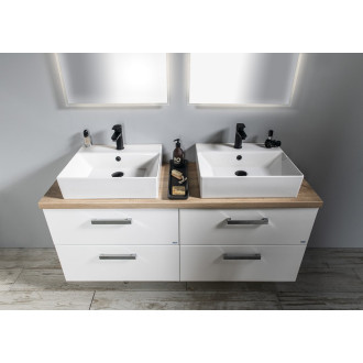 VEGA sestava koupelnového nábytku, š. 125 cm, bílá/dub platin VG064-04