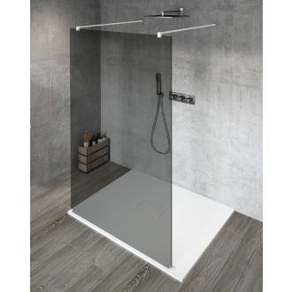 VARIO WHITE jednodílná sprchová zástěna do prostoru, kouřové sklo, 1300 mm GX1313GX2215