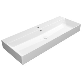 KUBE X keramické umyvadlo 120x47cm, broušená spodní hrana, bílá ExtraGlaze 94249111