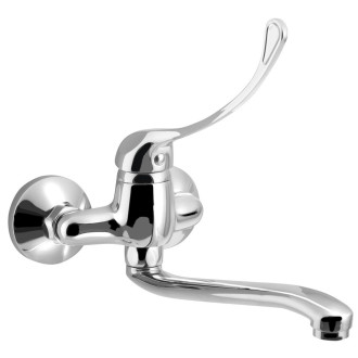 AQUALINE 35 nástěnná baterie, rozteč 100mm, lékařská, ploché zvýšené, 220, chrom 52044