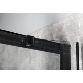 SIGMA SIMPLY BLACK čtvrtkruhová sprchová zástěna 1200x900 mm, R550, L/R, čiré sklo GS1290B