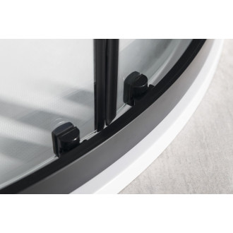 SIGMA SIMPLY BLACK čtvrtkruhová sprchová zástěna 1000x800 mm, R550, L/R, čiré sklo GS1080B