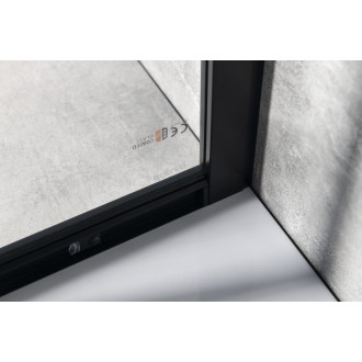 SIGMA SIMPLY BLACK čtvrtkruhová sprchová zástěna 1000x800 mm, R550, L/R, čiré sklo GS1080B