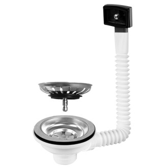Dřezová výpust 6/4", s přepadem, nerez 155.123.0