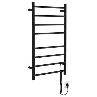 REDONDO elektrický sušák ručníků, kulatý, 500x900 mm, 75 W, černá mat ER220BV