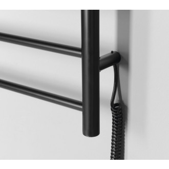 REDONDO elektrický sušák ručníků, kulatý, 500x900 mm, 75 W, černá mat ER220BV