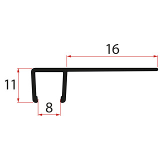 ALTIS LINE BLACK set svislých těsnění