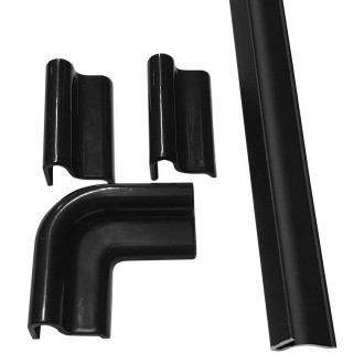 ALTIS LINE BLACK přetoková lišta 1000 mm s koncovkami