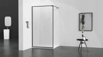 MEXEN KIOTO sprchová stěna walk-in 30x200 cm 8mm černý rám 800-030-000-00-70