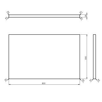 WOODY deska 800x28x500mm, masiv přírodní dub WD080-70
