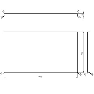 WOODY deska 900x28x500mm, masiv přírodní dub WD090-70
