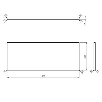 WOODY deska 1300x28x500mm, masiv přírodní dub WD130-70