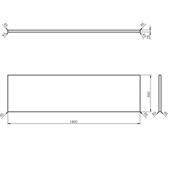 WOODY deska 1800x28x500mm, masiv přírodní dub WD180-70