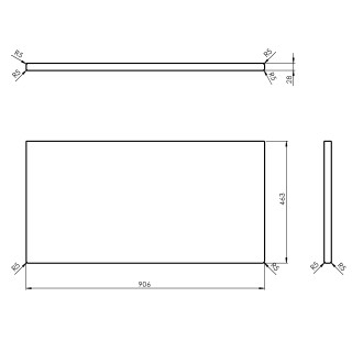 WOODY deska 906x28x463mm, masiv přírodní dub WDS900-70
