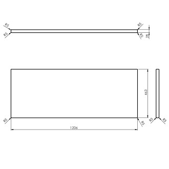 WOODY deska 1206x28x463mm, masiv přírodní dub WDS120-70