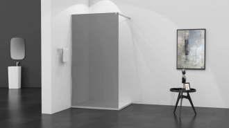 MEXEN KIOTO sprchová stěna walk-in 100x200 cm 8mm sklo grafit 800-100-000-00-40