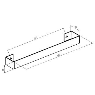 TABELLA držák ručníků 520 mm, bílá mat MI520W