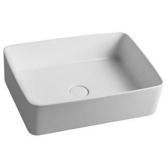 THIN umyvadlo na desku, Rockstone, 50x37 cm, bílá mat WN321