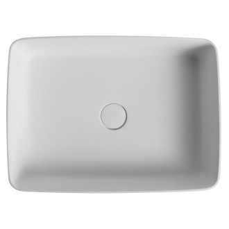 THIN umyvadlo na desku, Rockstone, 50x37 cm, bílá mat WN321