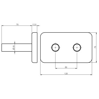 WICHER krycí rozeta pro středové připojení 50mm, chrom 600.315.1
