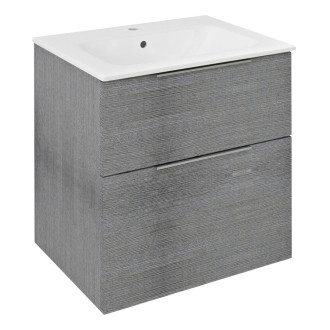 CIRASA umyvadlová skříňka 59,2x64x46cm, dub stříbrný CR601-1111