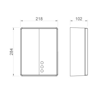 BIGFLOW EVO bezdotykový elektrický osoušeč rukou, 2050W, 218x284x102 mm, nerez mat 01481.S