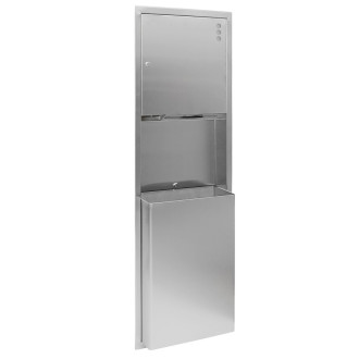 Zásobník na papírové ručníky, dávkovač mýdla 1100 ml a koš 45l, nerez mat 12018.S