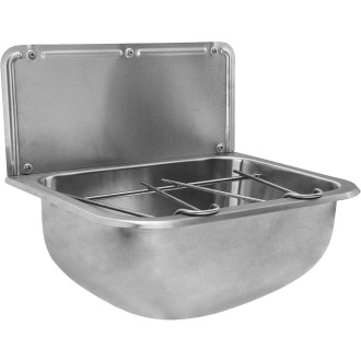 Závěsná výlevka se zády a roštěm  460x246x342 mm, nerez mat 13048.S