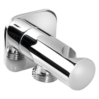Držák sprchy kulatý, pevný, s vyústěním, chrom SG403