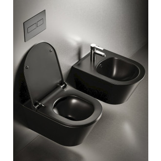 AVVA bidet závěsný 35,5x53 cm, černá mat 100324-110